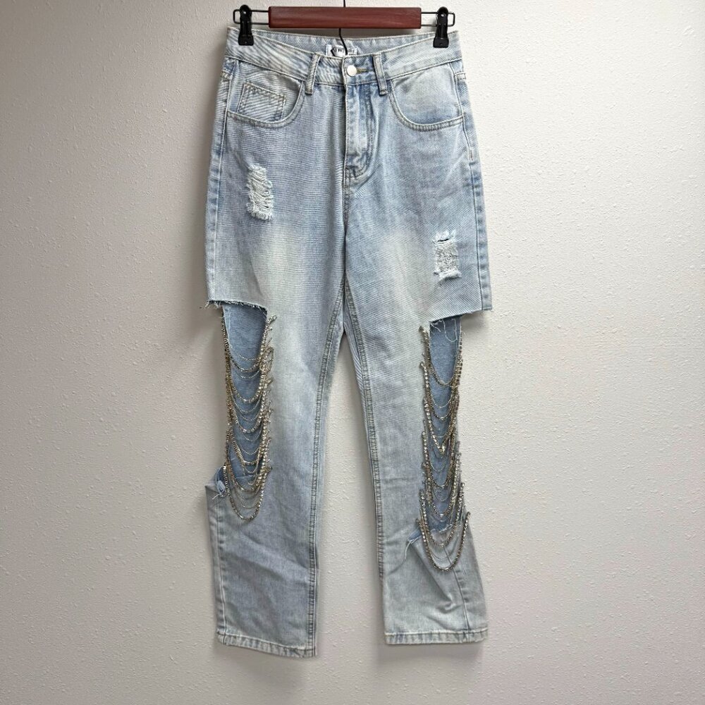 Kiwi Rhinestone Jeans - Picture 3 of 13